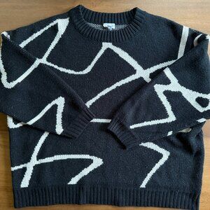 Abstract Black Sweater